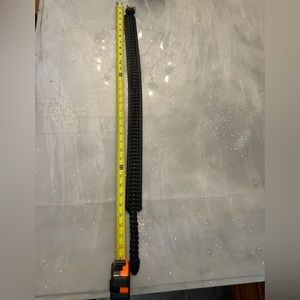 Tory Burch black leather braided belt size small. Waist 29-32 inches. New WOT.